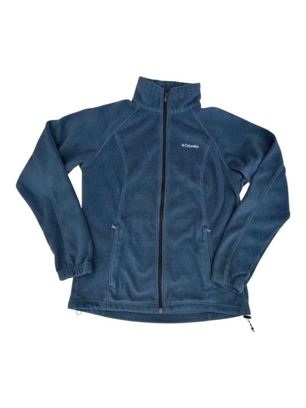 Columbia Women's Benton Springs Full Zip Fleece Jacket Blue Size Large Pre Owned